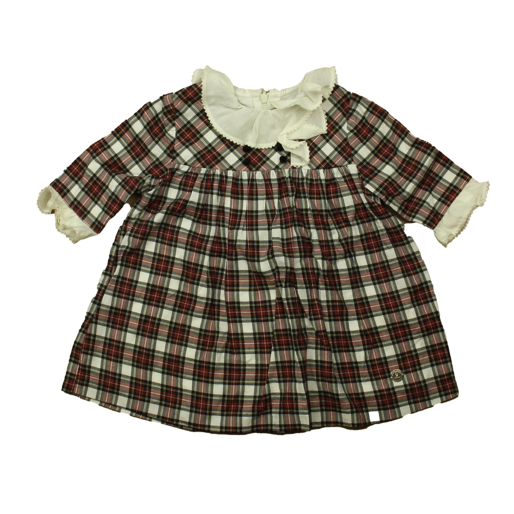Pili Carrera Girls Red Plaid Dress size: 18 Months